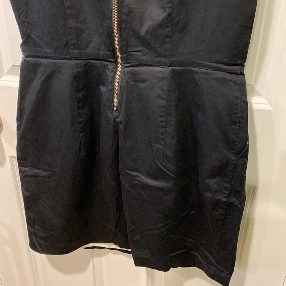 H&M Sexy Black Sheath Dress With Exposed Back Zip